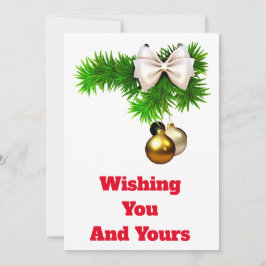 Holly och prydnadsjulkort inbjudningar