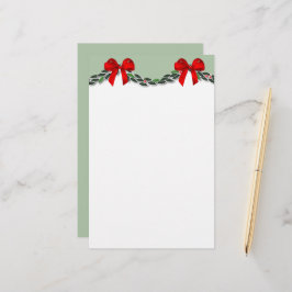 Holly och Red Bow-julen Brevpapper