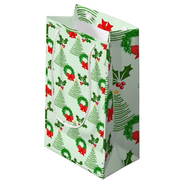 Holly och Träd och Wreaths. (Framsidan Vinklad)