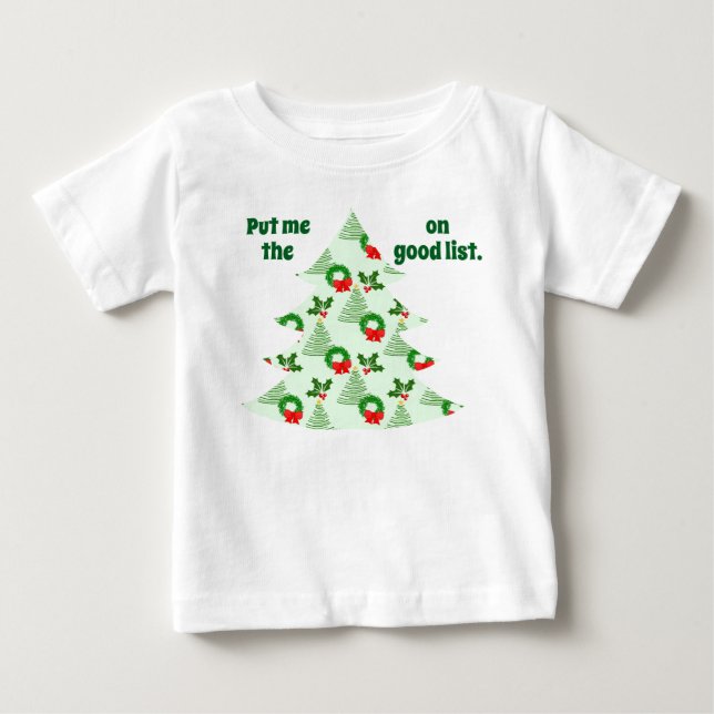 Holly och Träd och Wreaths. T Shirt (Framsida)