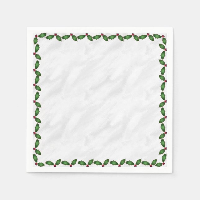 Holly Pappra Napkins Pappersservett (Framsidan)