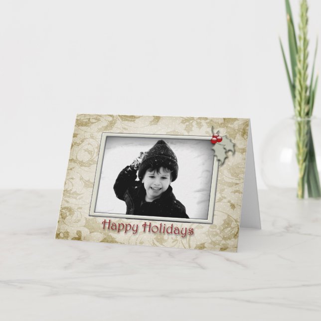 Holly Photo Card Helgkort (Framsida)