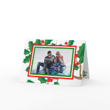 Holly Photo - Vikt julkort