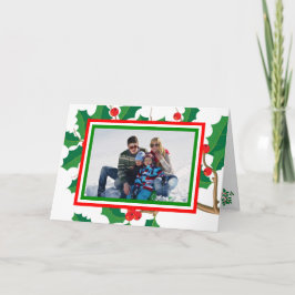 Holly Photo - Vikt julkort Helgkort