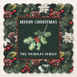Holly & Pine Celebration Underlägg Papper
