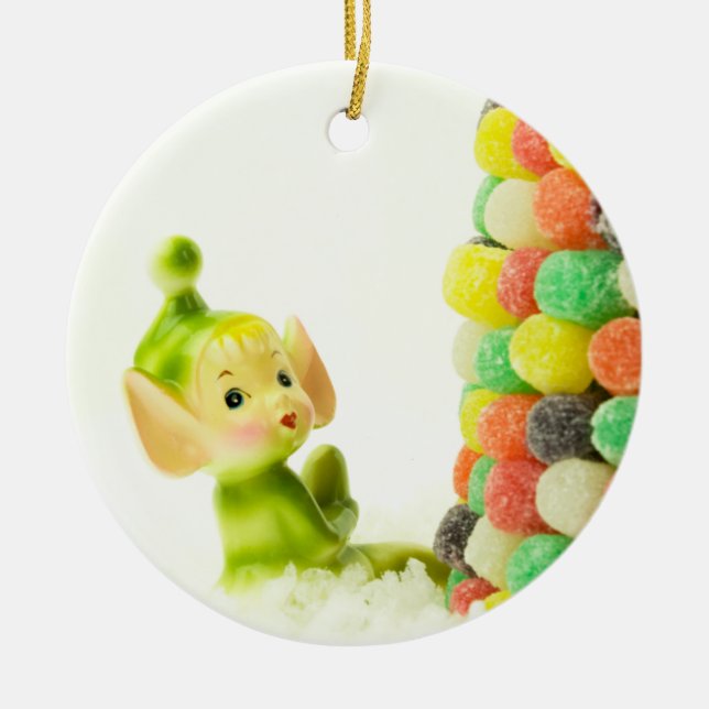 Holly Pixie-älvan Julgransprydnad Keramik (Framsidan)