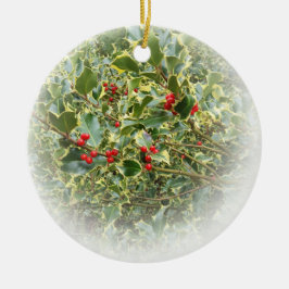 Holly plant gren Julgran ornament