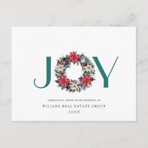Holly Poinsettia WandeCorporate-jul Helg Vykort