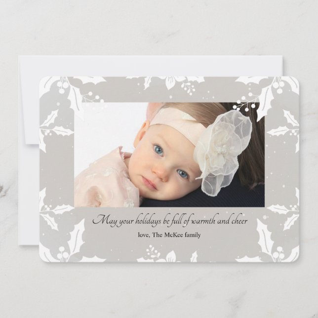 Holly Ram Helgdag Photo Card Julkort (Framsida)