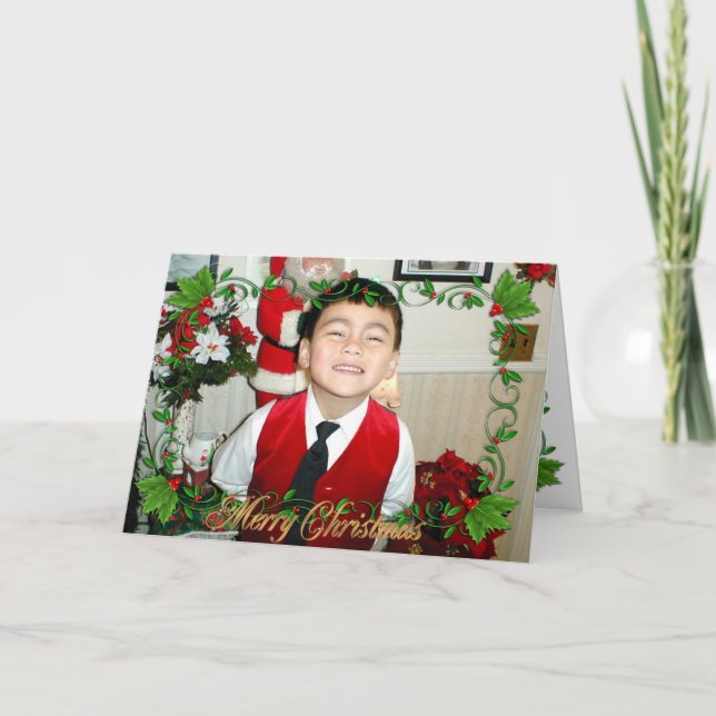 Holly Ram julfotokort Helgkort (Framsida)