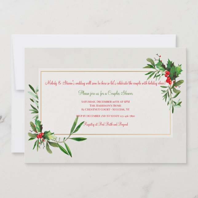 Holly Ram Shower-inbjudan Inbjudningar (Framsida)