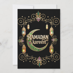 Holly Ramadan svart och guld Inbjudningar