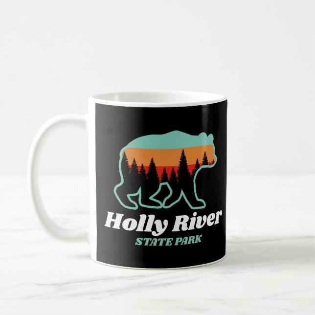 Holly River State Park Väster Virginia Bear Retro Kaffemugg (Vänster)