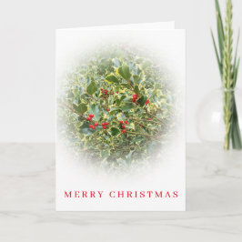 Holly shrub View-julkort Helgkort