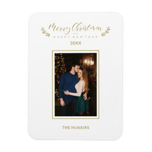 Holly Simple Elegant Chic Jul Photo Family Magnet