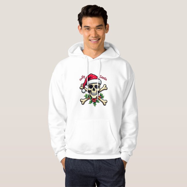 Holly Skull Hoodie (Hel framsida)