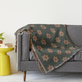 Holly Star Helgdag Throw Blanket Grönt Filt