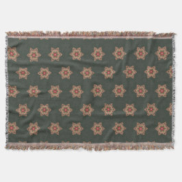 Holly Star Helgdag Throw Blanket Grönt Filt