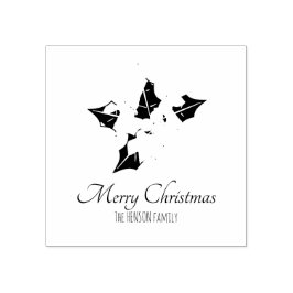 Holly Träd Berry-skript som kan anpassas till Helg Stämpel