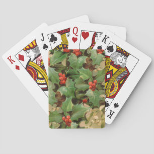 Holly Träd jul-Helgdag-Vintagen Casinokort