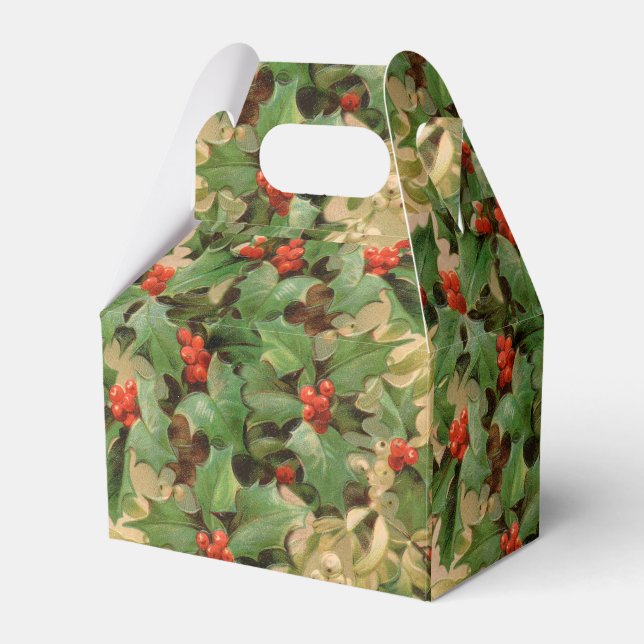 Holly Träd jul-Helgdag-Vintagen Presentaskar (Framsidan Sidan)