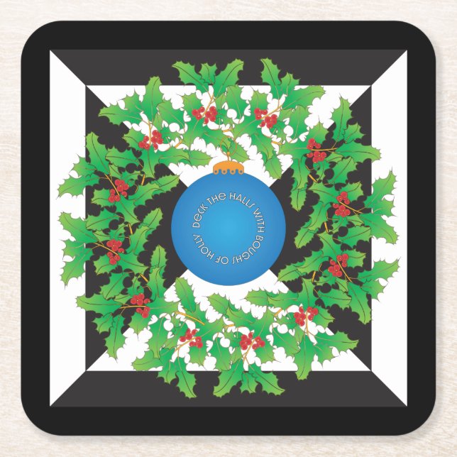 Holly Underläggs Underlägg Papper Kvadrat (Framsidan)