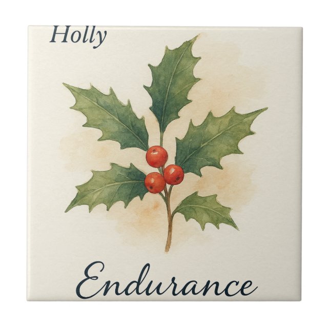 Holly — Uthållighet Kakelplatta (Framsidan)