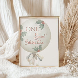 Holly Vintage Ballong Födelsedagsdekoration skylt