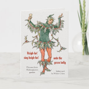 Holly Walter Crane Flowers från Shakespeare CC0969 Helgkort