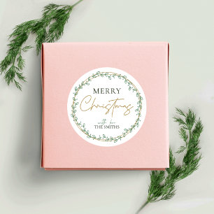 Holly Wandan God jul Sticker Greenery Runt Klistermärke