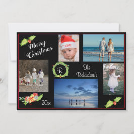 Holly Wandeand Photo Elegant Julhälsningar kort