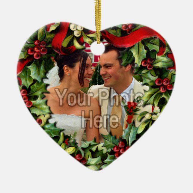Holly Wandeans Heart Photo Personlig Ornament (Framsidan)