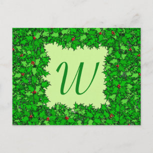 Holly Wandeans med Monogram, Mörk grönt Vykort