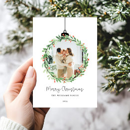 Holly Wandeans Ornament God jul Photo Julkort