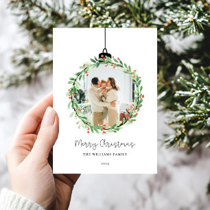 Holly Wandeans Ornament God jul Photo Julkort