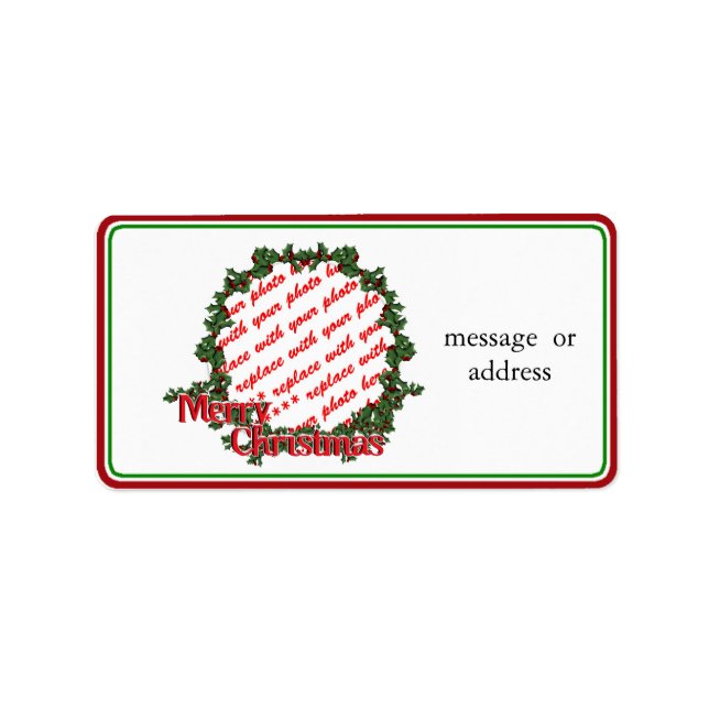 Holly WandeCircle Photo Ram Adressetikett (Framsidan)