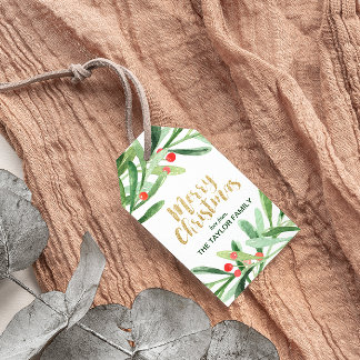 Holly WandeGod jul Presentetikett