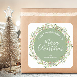 Holly Wandejul Homemade Helgdag Baking Fyrkantigt Klistermärke