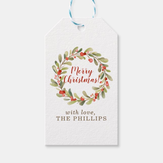 Holly WandeKraft God jul Presentetikett (Framsidan)