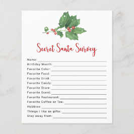 Holly WandeSecret Santa Survey