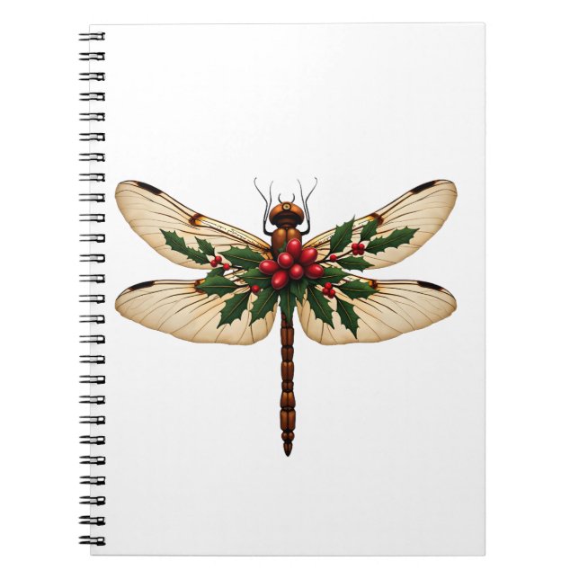 Holly Winged Dragonfly Anteckningsbok (Framsidan)