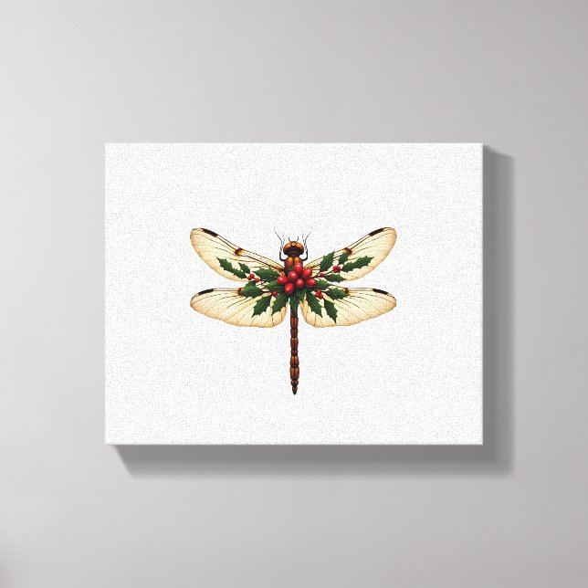 Holly Winged Dragonfly Canvastryck (Framsida)