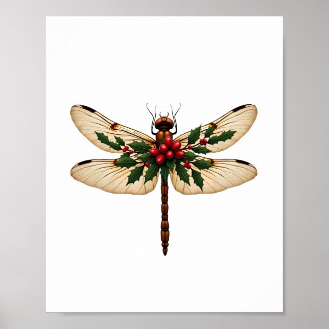 Holly Winged Dragonfly Poster (Framsidan)