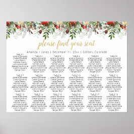 HOLLY Winter Helgdag Weddin Sittschemamall Poster