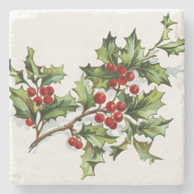 HollyBerries 001 Stenunderlägg (Framsidan)