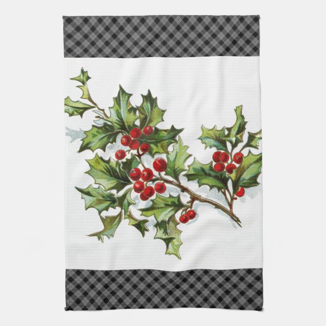 HollyBerries 002 Kökshandduk (Vertikal)