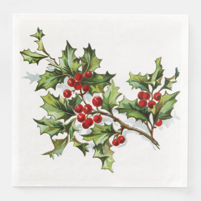 HollyBerries 002 Pappersservett (Framsida)