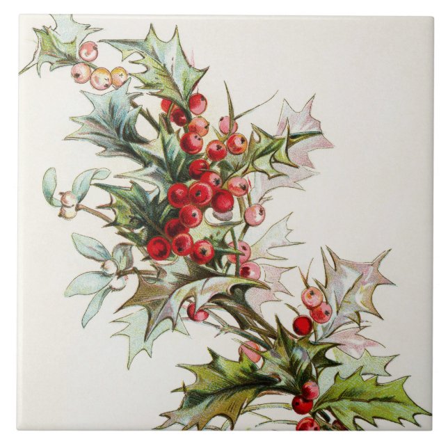 HollyBerries 004 Kakelplatta (Framsidan)