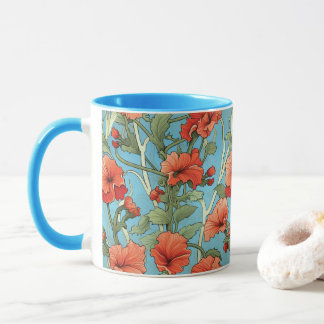 Hollyhock Coffee Mugg