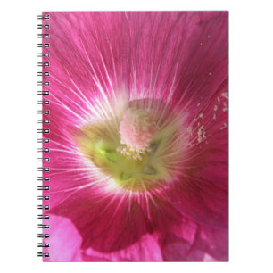 Hollyhock Deep Rosa bärbar dator Anteckningsbok Med Spiral